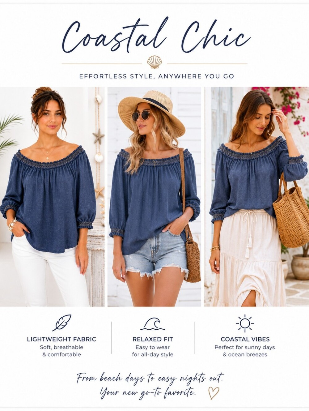MAX STUDIO | Blue Off Shoulder Peasant Blouse | Size Small | Romantic Top - Picture 5 of 8